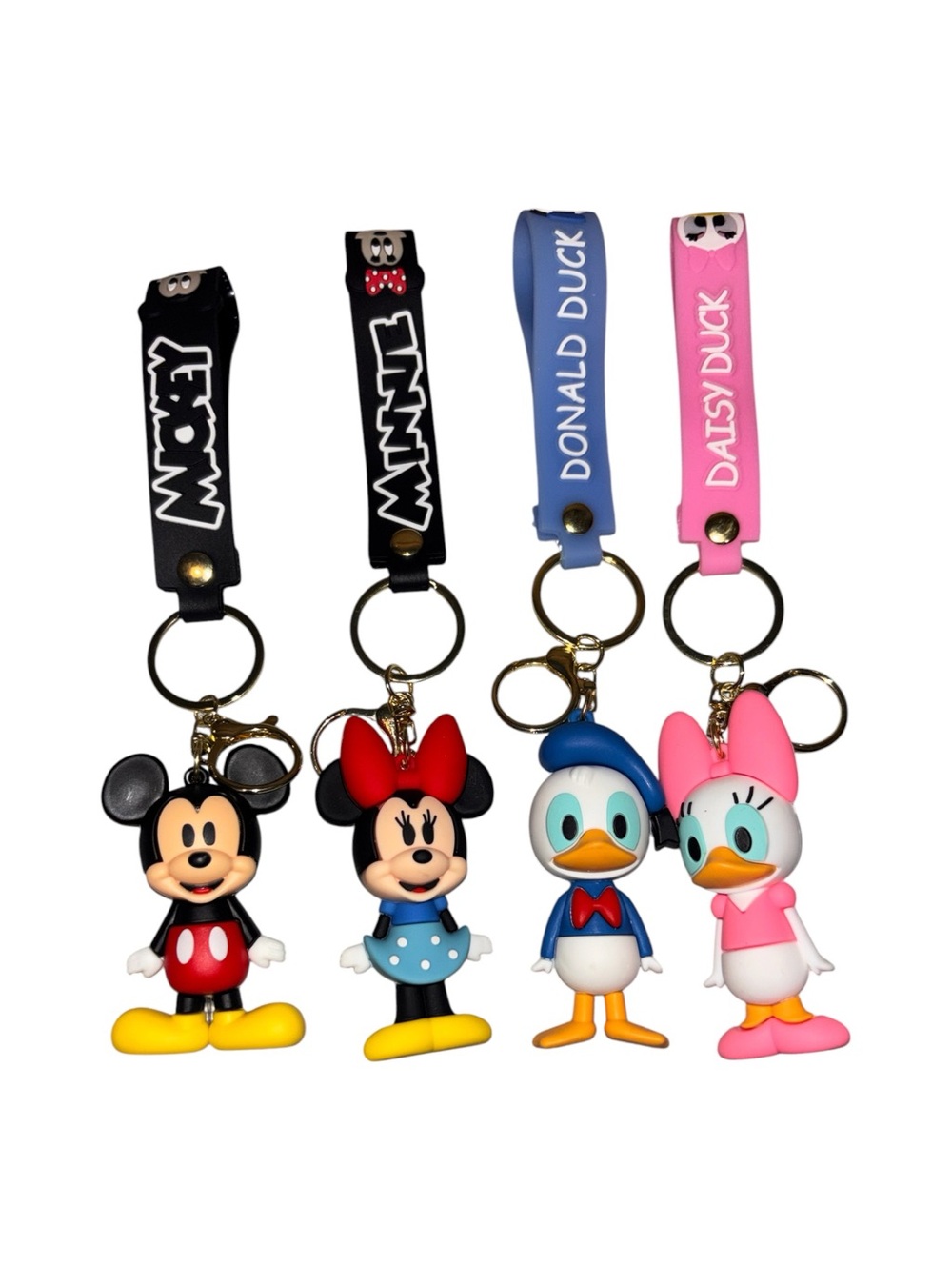 Disney Character Novelty Keychain Bundle Silicone Bag Charms Kawaii Cute